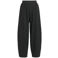 VILA viscose barrel cropped broek met krijtstreep - zwart