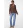 VERO MODA rechtvallende gestreepte blouse - bruin