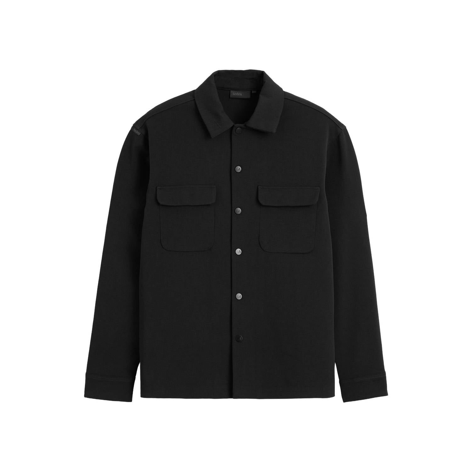 Aeden regular fit overshirt zwart