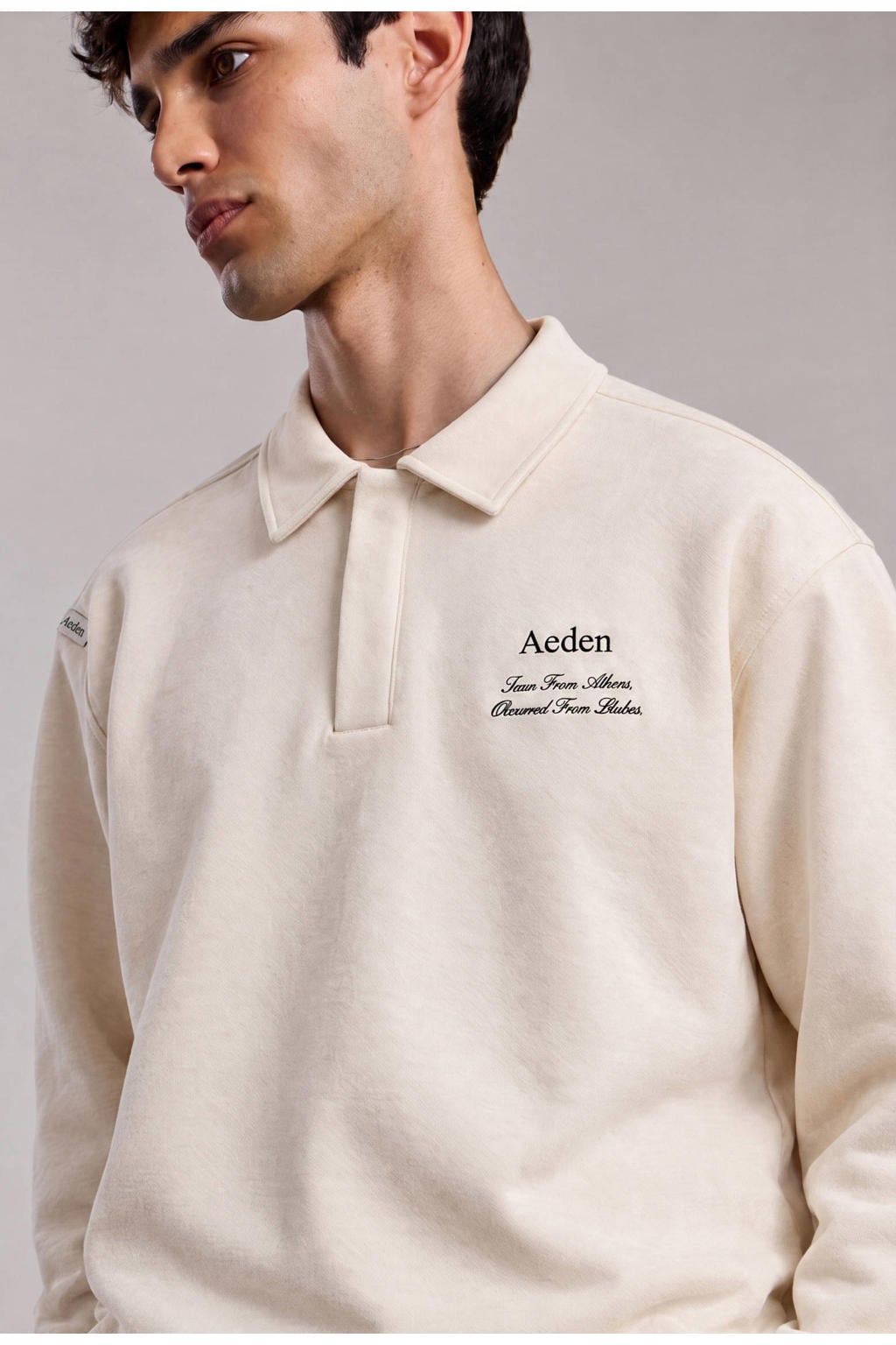 Aeden relaxed fit trui - off-white