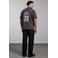 Aeden relaxed fit T-shirt met backprint - grijs