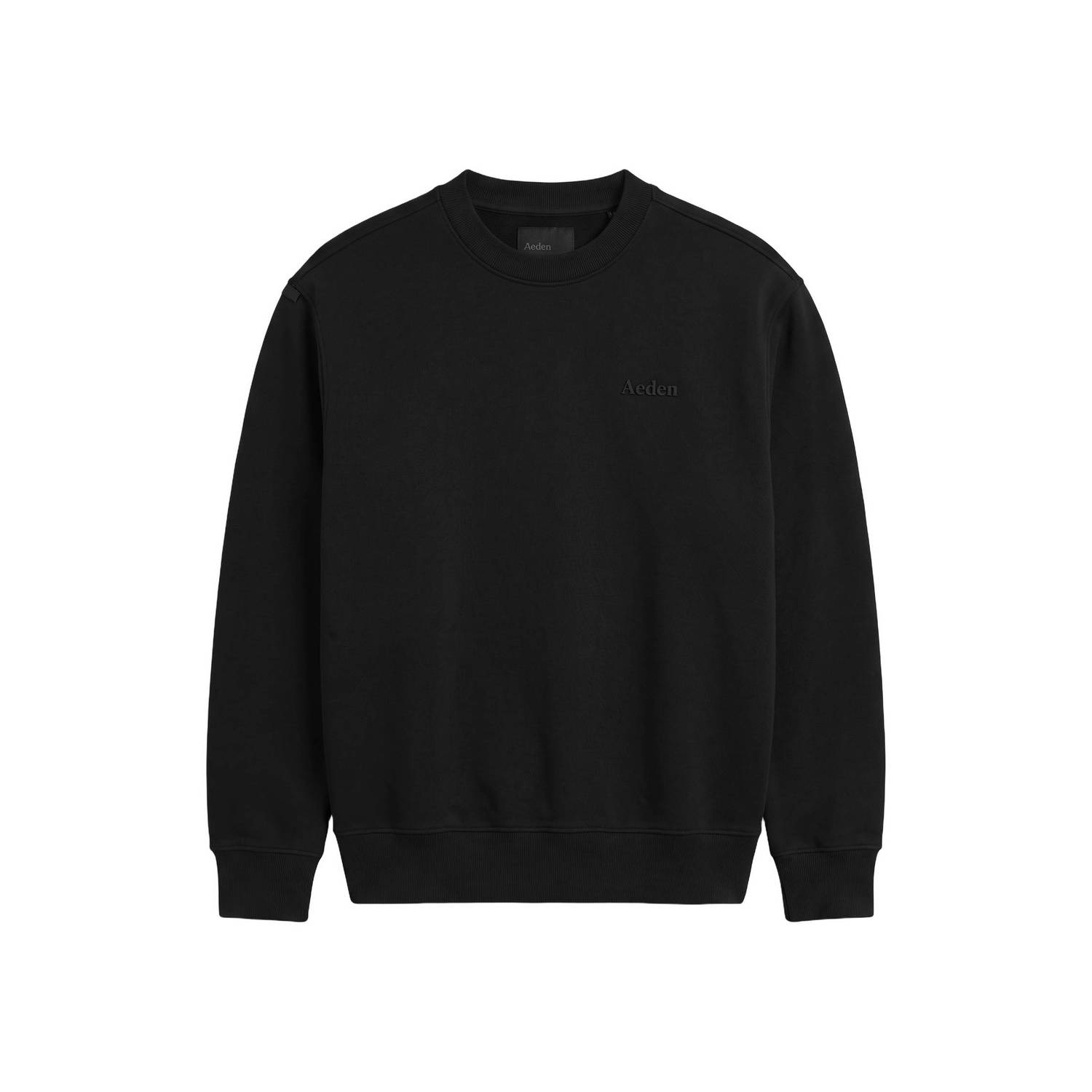 Aeden relaxed fit sweater met backprint zwart
