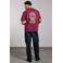 Aeden relaxed fit T-shirt met backprint - bordeaux