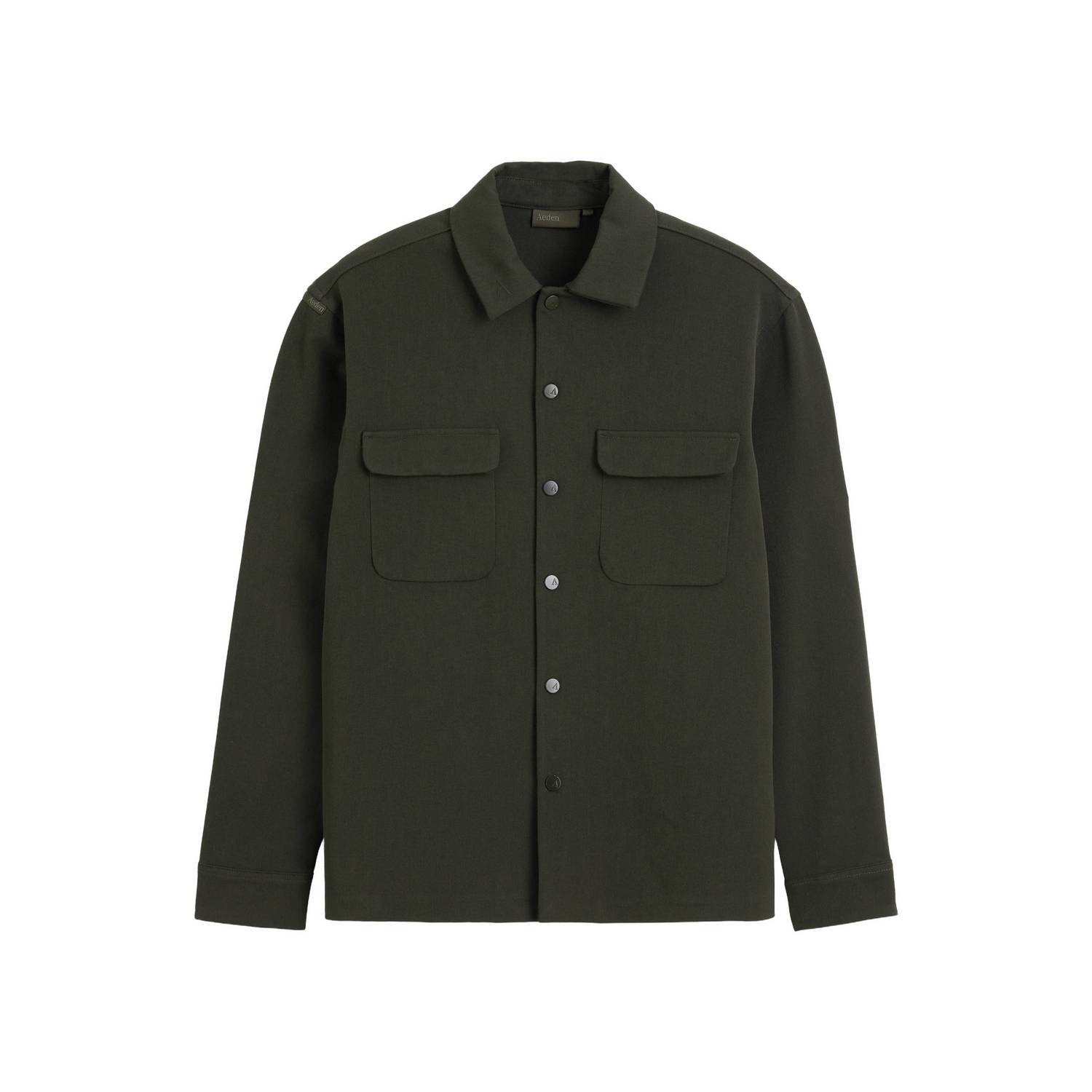 Aeden regular fit overshirt donkergroen