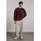 Aeden regular fit gebreide trui met logo - bruin