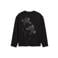 Aeden oversized longsleeve met backprint - zwart