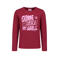 B.Nosy aansluitende longsleeve met print en tekst - donkerrood