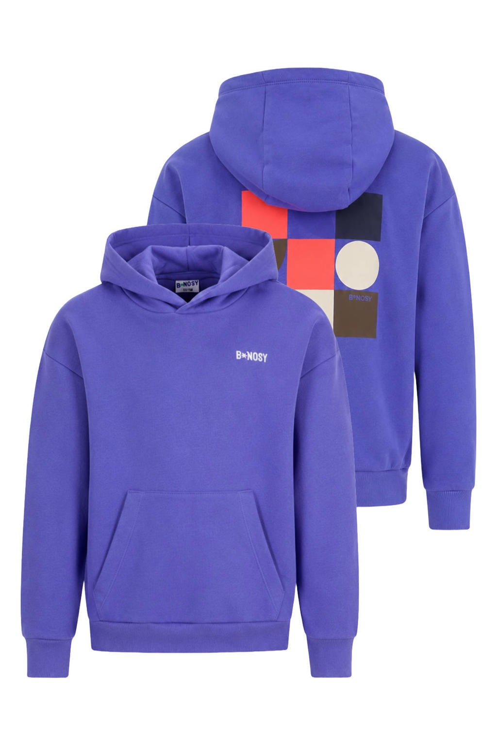 B.Nosy rechtvallende sweater met backprint - blauw