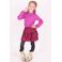 B.Nosy korte strokenrok met print - roze