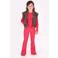 B.Nosy teddy rechtvallend gilet met panterprint - bruin
