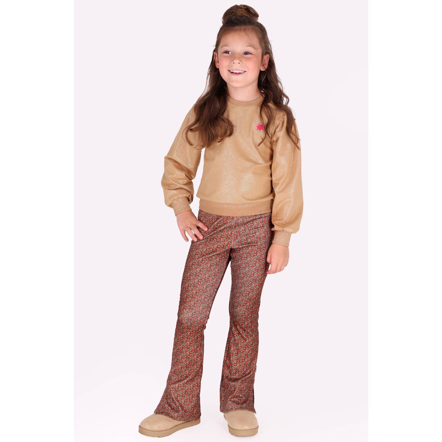 B.Nosy rechtvallende sweater bruin