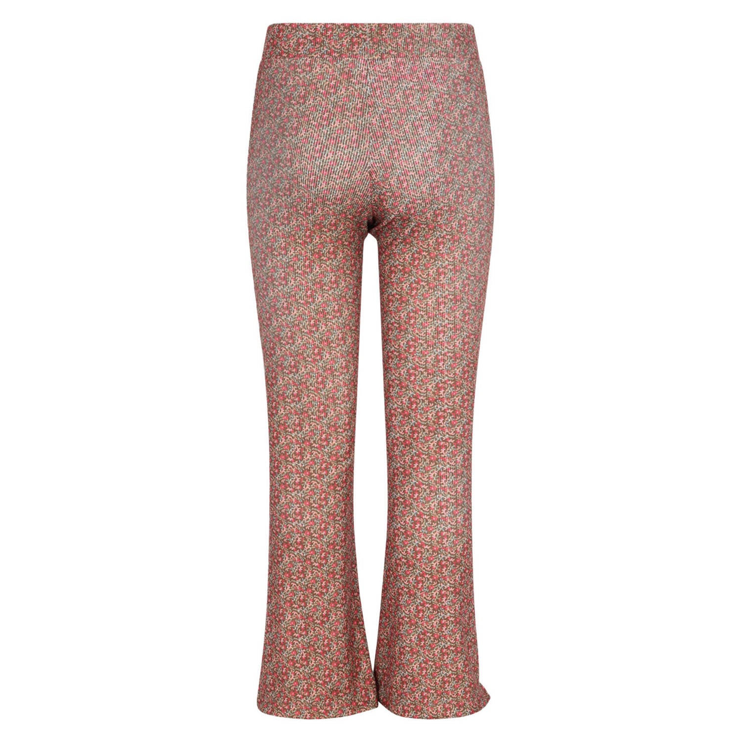 B.Nosy gebloemde flared broek bruin roze