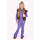 B.Nosy flared broek met print - paars/lila