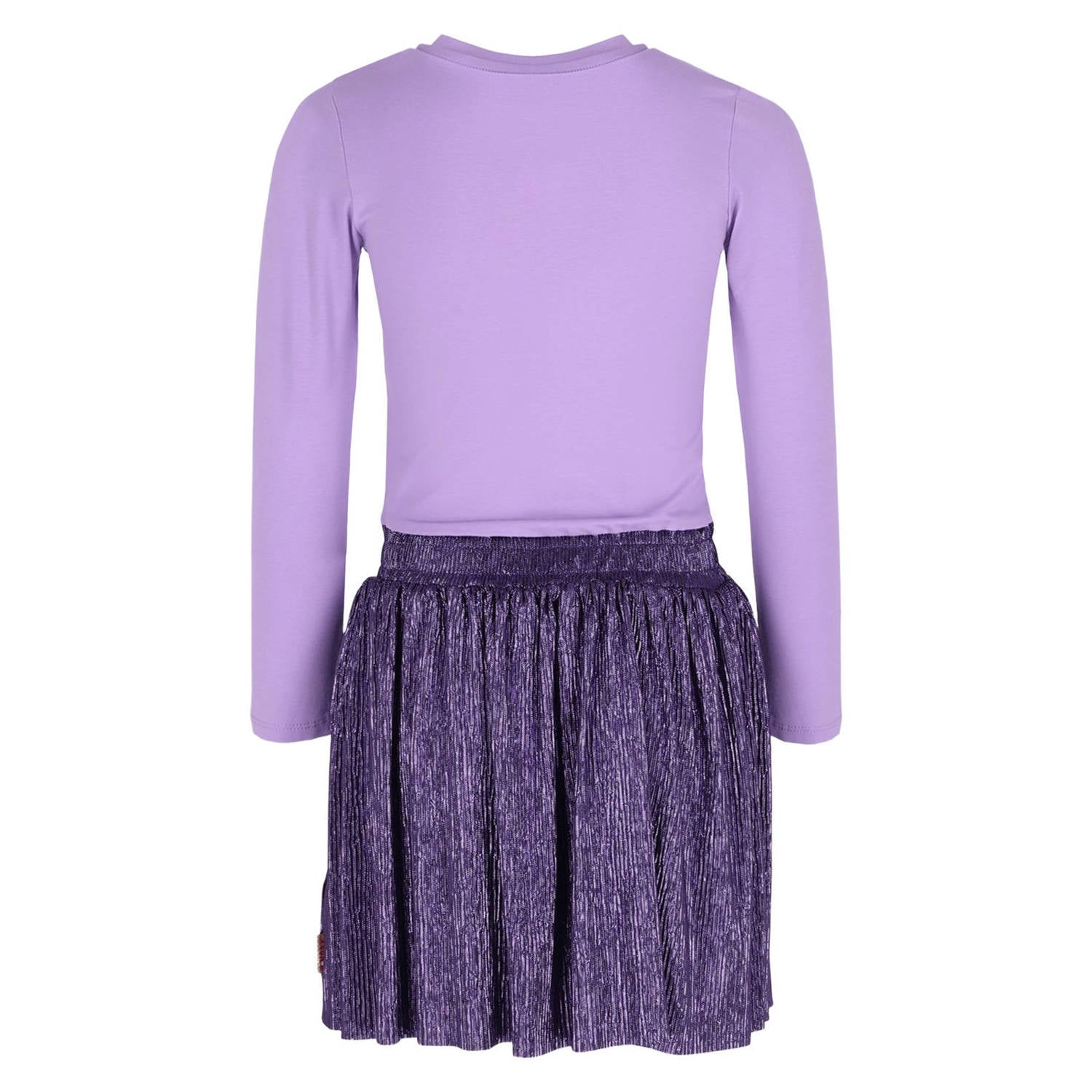 B.Nosy midi jurk met glitters en print paars