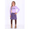 B.Nosy midi jurk met glitters en print - paars