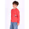 B.Nosy rechtvallende longsleeve met print - rood