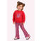 B.Nosy aansluitende sweater met print - koraalrood