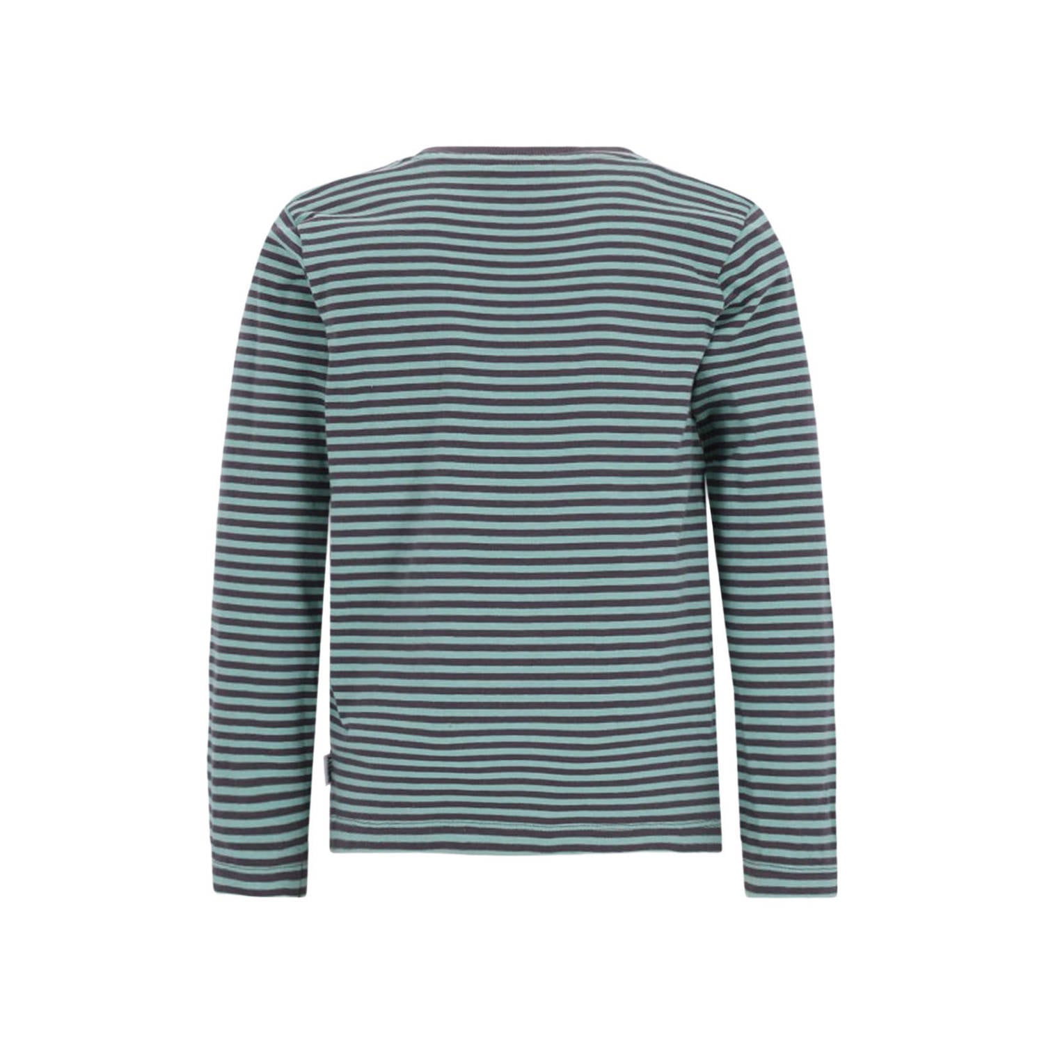 B.Nosy rechtvallende gestreepte longsleeve grijs