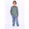 B.Nosy rechtvallende gestreepte longsleeve - grijs