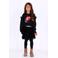 B.Nosy rechtvallende longsleeve met ruches - zwart