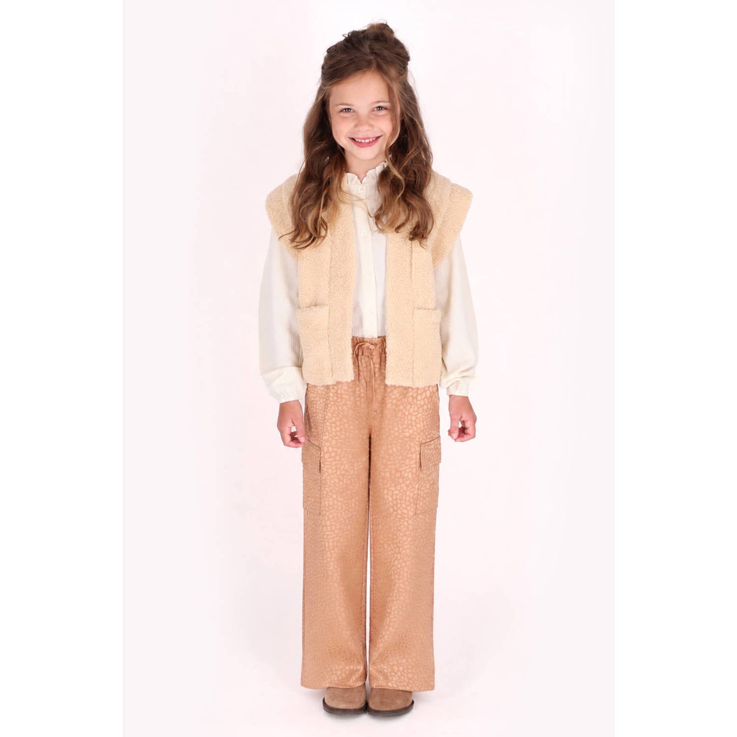 B.Nosy wide leg cargobroek met print