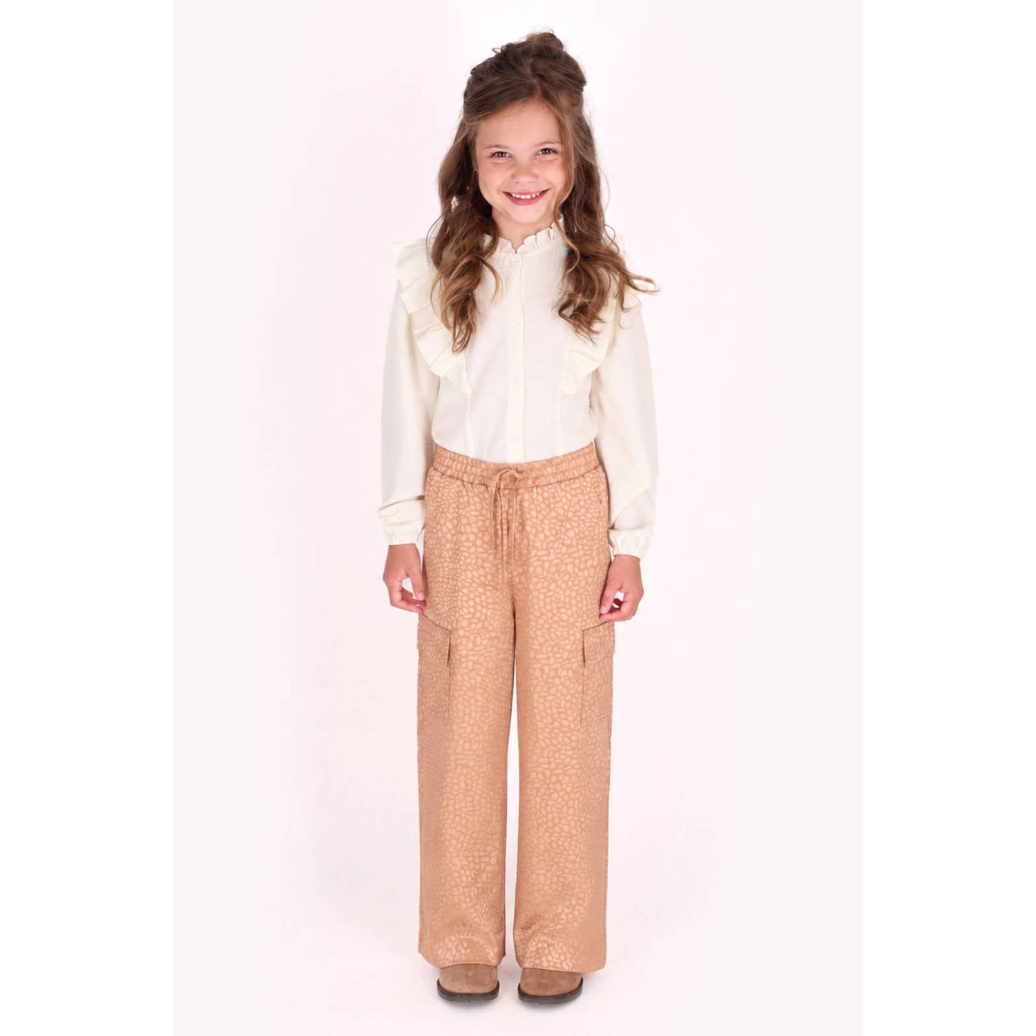 B.Nosy wide leg cargobroek met print