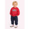 B.Nosy rechtvallende sweater met print - koraalrood