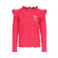 B.Nosy aansluitende longsleeve met ruches en print - roze