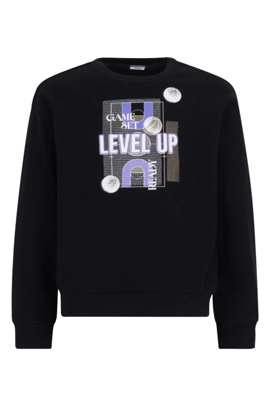 B.Nosy rechtvallende sweater met print - zwart