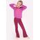 B.Nosy flared broek met print - roze