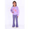 B.Nosy rechtvallende sweater met print - lila