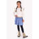 B.Nosy midi jurk met ruches - blauw
