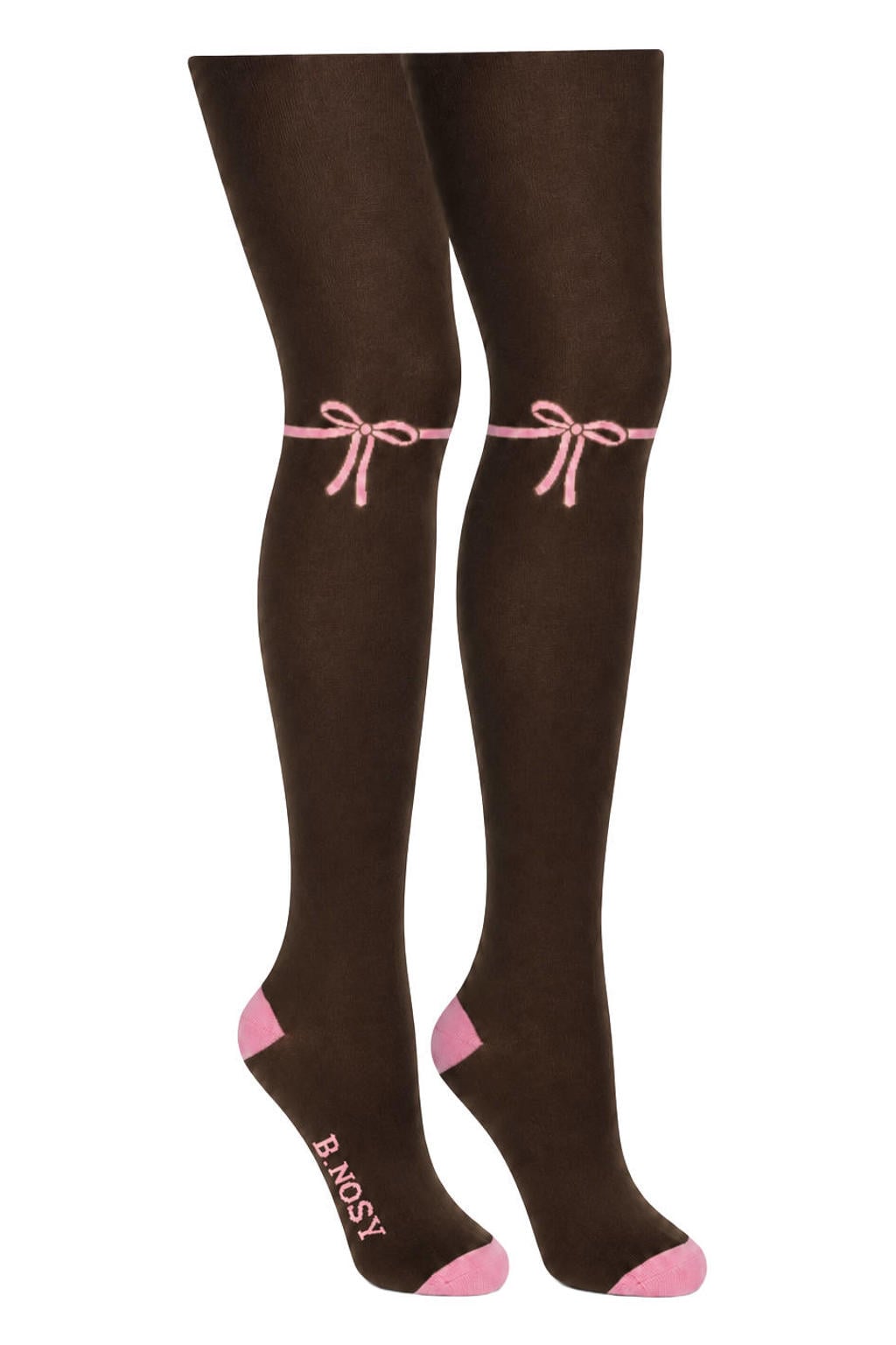 B.Nosy Marley katoenen maillot met print - donkerbruin/roze