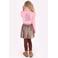 B.Nosy midi jurk met glitters en backprint - roze