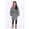 B.Nosy midi blousejurk met ceintuur en zebraprint - zwart/wit