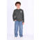 B.Nosy rechtvallende longsleeve met backprint - grijsgroen