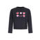 B.Nosy aansluitende longsleeve met print - zwart