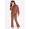 B.Nosy flared broek met panterprint - bruin