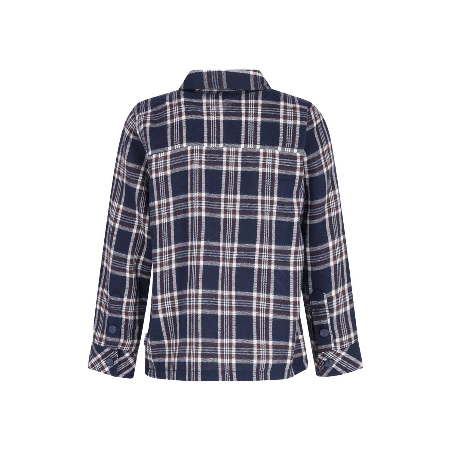 B.Nosy relaxed fit geruit overshirt donkerblauw