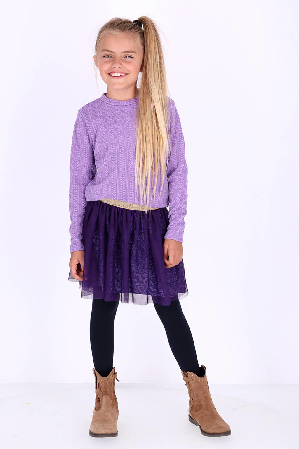 B.Nosy aansluitende longsleeve - paars