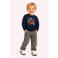 B.Nosy aansluitende longsleeve met print - donkerblauw