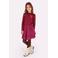 B.Nosy midi jurk met print - donkerrood