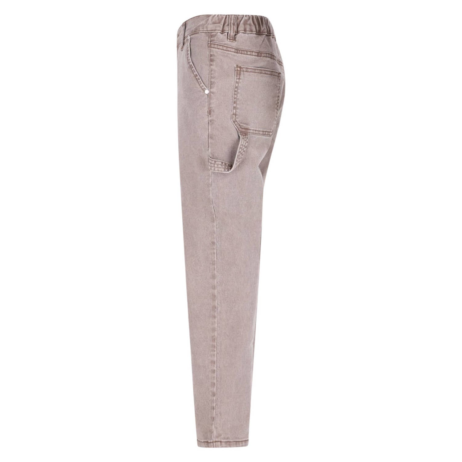 B.Nosy straight leg casual broek grijsbruin