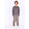 B.Nosy straight leg casual broek - grijsbruin