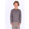 B.Nosy rechtvallende gestreepte longsleeve - grijs