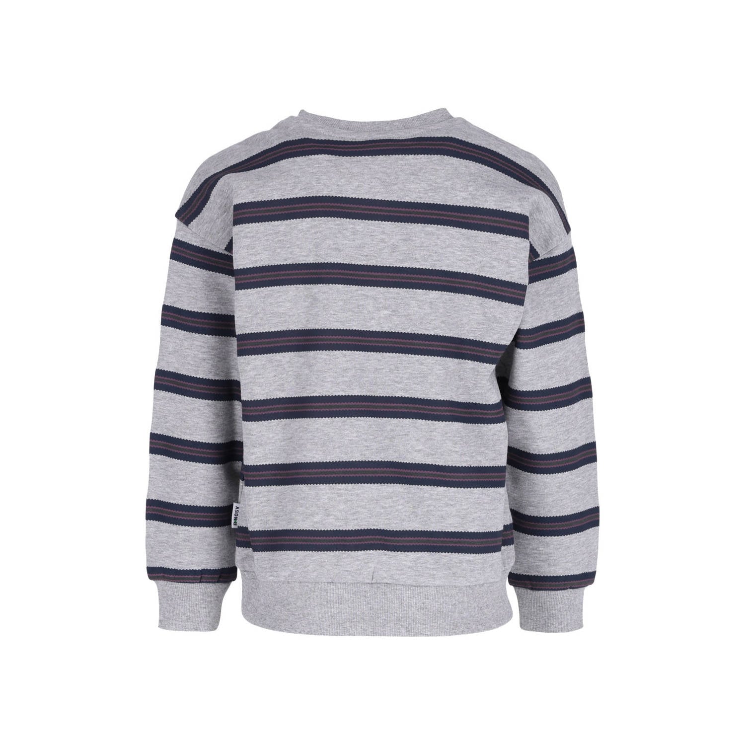 B.Nosy rechtvallende gestreepte sweater grijs