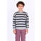 B.Nosy rechtvallende gestreepte sweater - grijs