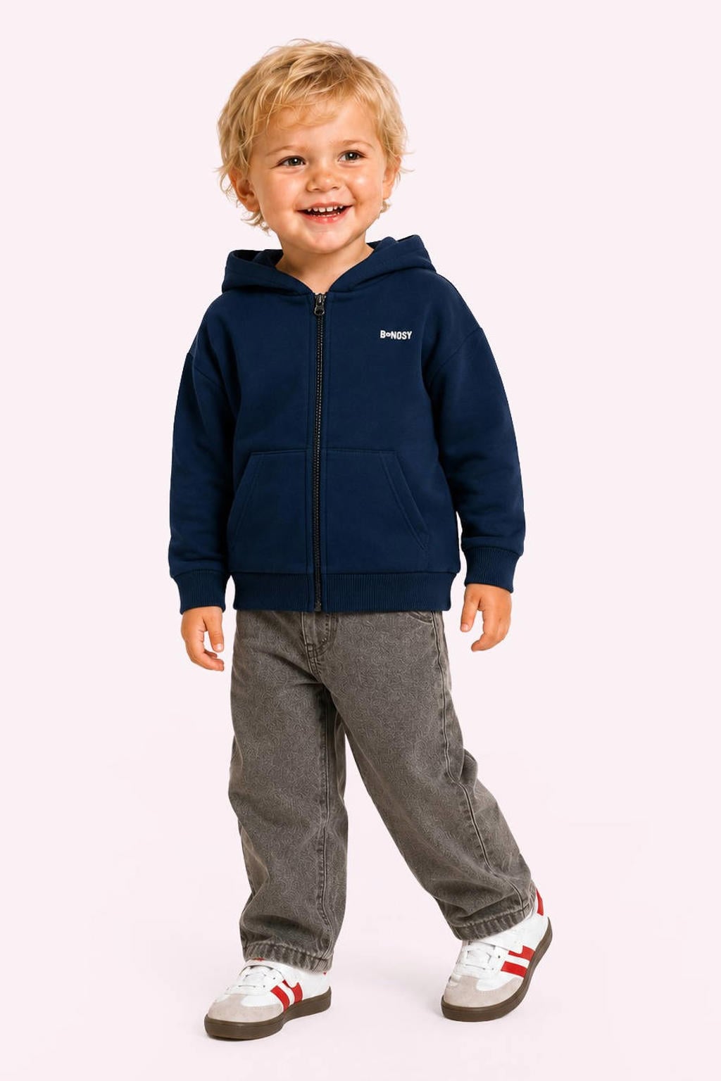 B.Nosy rechtvallend sweatvest - donkerblauw