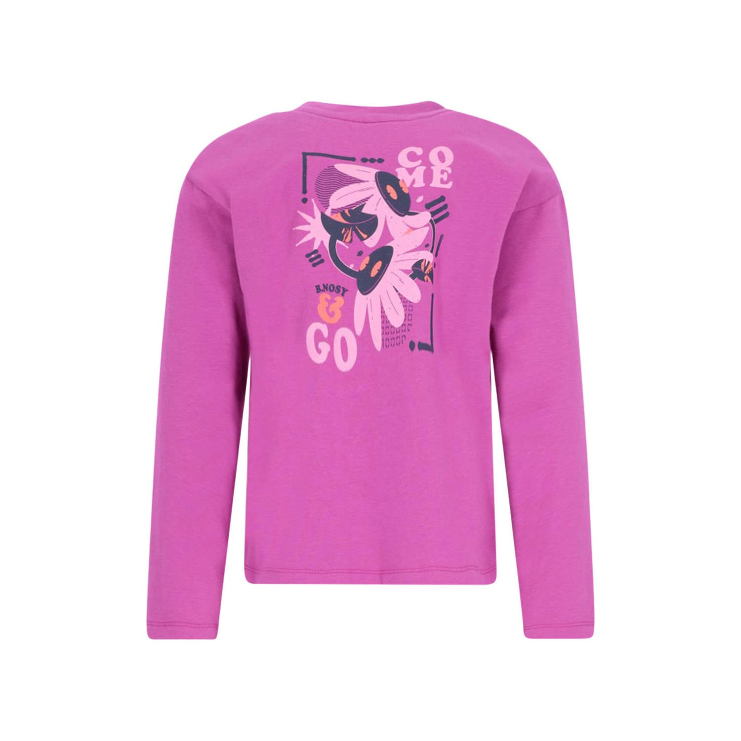 B.Nosy aansluitende longsleeve met backprint paars