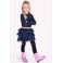 B.Nosy midi jurk met glitters - donkerblauw